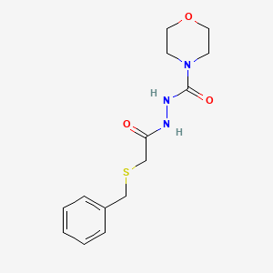 molecular formula C14H19N3O3S B12487156 N'-[2-(benzylsulfanyl)acetyl]morpholine-4-carbohydrazide 
