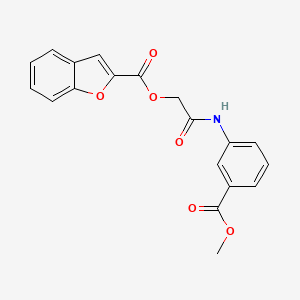molecular formula C19H15NO6 B12487176 2-{[3-(Methoxycarbonyl)phenyl]amino}-2-oxoethyl 1-benzofuran-2-carboxylate 