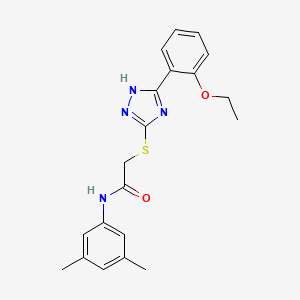 molecular formula C20H22N4O2S B12487177 N-(3,5-dimethylphenyl)-2-{[5-(2-ethoxyphenyl)-4H-1,2,4-triazol-3-yl]sulfanyl}acetamide 