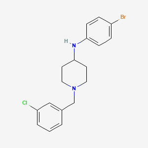 molecular formula C18H20BrClN2 B12487187 N-(4-bromophenyl)-1-[(3-chlorophenyl)methyl]piperidin-4-amine 