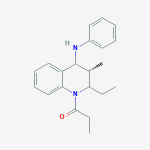 molecular formula C21H26N2O B12487270 1-[(3S)-2-ethyl-3-methyl-4-(phenylamino)-3,4-dihydroquinolin-1(2H)-yl]propan-1-one 