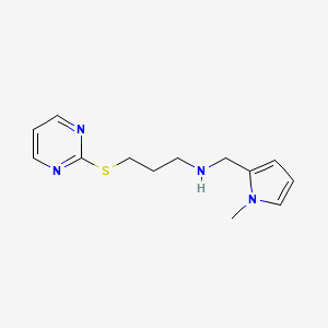 molecular formula C13H18N4S B12487298 N-[(1-methyl-1H-pyrrol-2-yl)methyl]-3-(pyrimidin-2-ylsulfanyl)propan-1-amine 