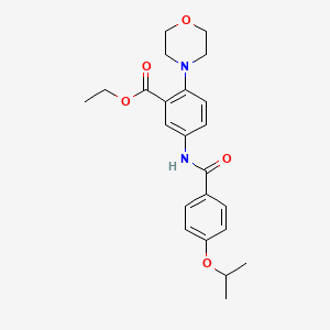 molecular formula C23H28N2O5 B12487331 Ethyl 2-(morpholin-4-yl)-5-({[4-(propan-2-yloxy)phenyl]carbonyl}amino)benzoate 