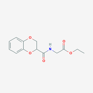 molecular formula C13H15NO5 B12487391 ethyl N-(2,3-dihydro-1,4-benzodioxin-2-ylcarbonyl)glycinate 
