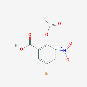 molecular formula C9H6BrNO6 B12487452 2-(Acetyloxy)-5-bromo-3-nitrobenzoic acid 