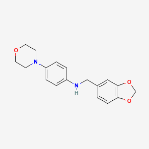 molecular formula C18H20N2O3 B12487545 N-(1,3-benzodioxol-5-ylmethyl)-4-(morpholin-4-yl)aniline 
