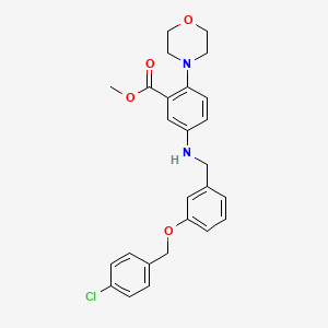 molecular formula C26H27ClN2O4 B12487556 Methyl 5-({3-[(4-chlorobenzyl)oxy]benzyl}amino)-2-(morpholin-4-yl)benzoate 