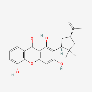 molecular formula C23H24O5 B1248756 6-Deoxy-5-O-demethylpaxanthonin 