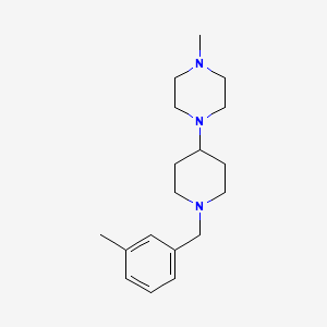 molecular formula C18H29N3 B12487588 1-Methyl-4-[1-(3-methylbenzyl)piperidin-4-yl]piperazine 