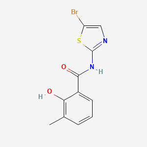 molecular formula C11H9BrN2O2S B1248766 N-(5-bromo-1,3-thiazol-2-yl)-2-hydroxy-3-methylbenzamide 