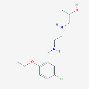 molecular formula C14H23ClN2O2 B12487728 1-({2-[(5-Chloro-2-ethoxybenzyl)amino]ethyl}amino)propan-2-ol 