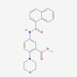 molecular formula C23H22N2O4 B12487743 Methyl 2-(morpholin-4-yl)-5-[(naphthalen-1-ylcarbonyl)amino]benzoate 
