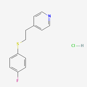 molecular formula C13H13ClFNS B12487773 4-{2-[(4-Fluorophenyl)sulfanyl]ethyl}pyridine hydrochloride 