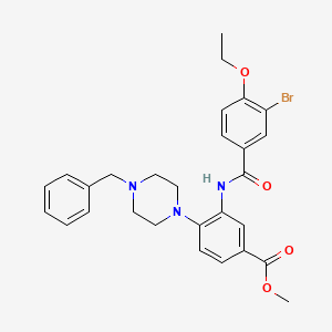 molecular formula C28H30BrN3O4 B12487785 Methyl 4-(4-benzylpiperazin-1-yl)-3-{[(3-bromo-4-ethoxyphenyl)carbonyl]amino}benzoate 