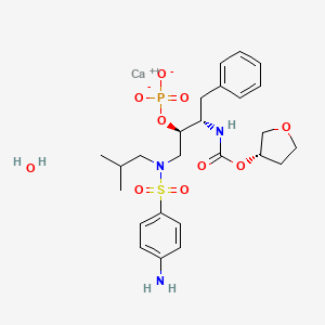 molecular formula C25H36CaN3O10PS B1248779 Fosamprenavir calcium hydrate 