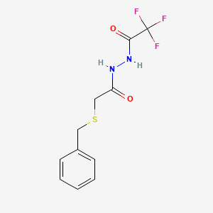 molecular formula C11H11F3N2O2S B12487813 N'-[(benzylsulfanyl)acetyl]-2,2,2-trifluoroacetohydrazide 