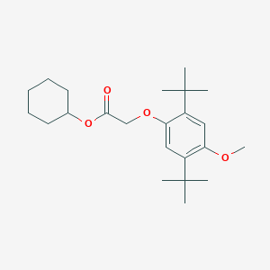 molecular formula C23H36O4 B12487824 Cyclohexyl (2,5-di-tert-butyl-4-methoxyphenoxy)acetate 