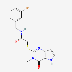 molecular formula C17H17BrN4O2S B12487871 N-(3-bromobenzyl)-2-[(3,6-dimethyl-4-oxo-4,5-dihydro-3H-pyrrolo[3,2-d]pyrimidin-2-yl)sulfanyl]acetamide 