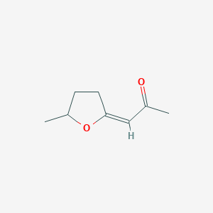 molecular formula C8H12O2 B124879 (1E)-1-(5-methyloxolan-2-ylidene)propan-2-one CAS No. 144175-17-7