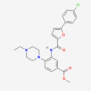 molecular formula C25H26ClN3O4 B12487952 Methyl 3-({[5-(4-chlorophenyl)furan-2-yl]carbonyl}amino)-4-(4-ethylpiperazin-1-yl)benzoate 