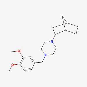 molecular formula C20H30N2O2 B12487990 1-(Bicyclo[2.2.1]hept-2-yl)-4-(3,4-dimethoxybenzyl)piperazine 