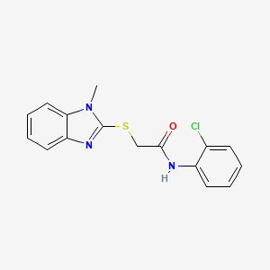 molecular formula C16H14ClN3OS B12488024 N-(2-chlorophenyl)-2-[(1-methyl-1H-benzimidazol-2-yl)sulfanyl]acetamide 