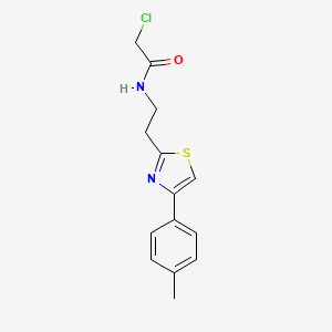 molecular formula C14H15ClN2OS B12488045 2-chloro-N-{2-[4-(4-methylphenyl)-1,3-thiazol-2-yl]ethyl}acetamide 