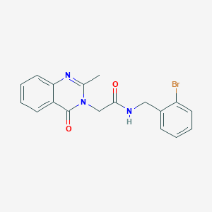 molecular formula C18H16BrN3O2 B12488155 N-(2-bromobenzyl)-2-(2-methyl-4-oxoquinazolin-3(4H)-yl)acetamide 