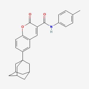 molecular formula C27H27NO3 B12488164 6-(adamantan-1-yl)-N-(4-methylphenyl)-2-oxochromene-3-carboxamide 