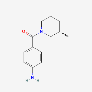 molecular formula C13H18N2O B12488197 4-[(3S)-3-methylpiperidine-1-carbonyl]aniline 