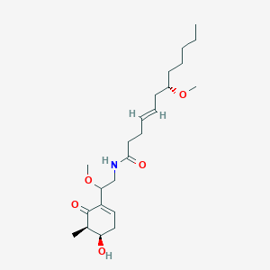 molecular formula C23H39NO5 B1248825 Malyngamide W 