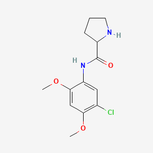 molecular formula C13H17ClN2O3 B12488265 N-(5-Chloro-2,4-dimethoxyphenyl)pyrrolidine-2-carboxamide 