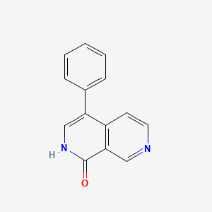 molecular formula C14H10N2O B1248843 2,7-Naphthyridin-1(2H)-one, 4-phenyl- CAS No. 887705-27-3