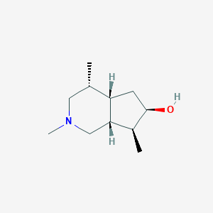 molecular formula C11H21NO B1248852 (4R,4aS,6R,7S,7aR)-2,4,7-trimethyl-1,3,4,4a,5,6,7,7a-octahydrocyclopenta[c]pyridin-6-ol 