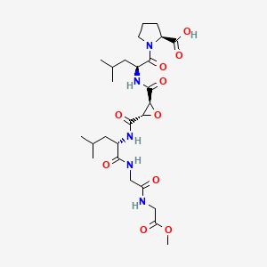molecular formula C26H41N5O10 B1248855 Methyl N-[(2s)-4-{[(1s)-1-{[(2s)-2-Carboxypyrrolidin-1-Yl]carbonyl}-3-Methylbutyl]amino}-2-Hydroxy-4-Oxobutanoyl]-L-Leucylglycylglycinate 