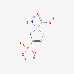 molecular formula C6H10NO5P B1248856 1-Amino-3-phosphono-3-cyclopentene-1-carboxylic acid CAS No. 288303-86-6