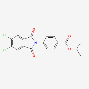 molecular formula C18H13Cl2NO4 B12488580 propan-2-yl 4-(5,6-dichloro-1,3-dioxo-1,3-dihydro-2H-isoindol-2-yl)benzoate 