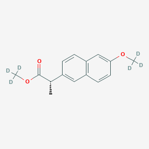 molecular formula C15H16O3 B124886 Trideuteriomethyl (2S)-2-[6-(trideuteriomethoxy)naphthalen-2-yl]propanoate CAS No. 1254693-88-3