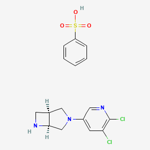molecular formula C16H17Cl2N3O3S B1248886 Sofinicline Benzenesulfonate CAS No. 876170-44-4