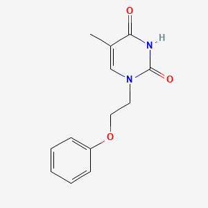 molecular formula C13H14N2O3 B12489082 5-methyl-1-(2-phenoxyethyl)pyrimidine-2,4(1H,3H)-dione 