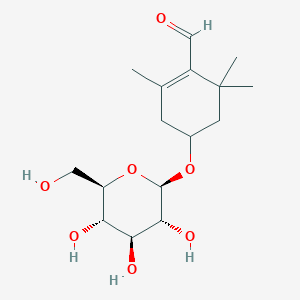 4-(beta-D-Glucopyranosyloxy)-2,6,6-trimethyl-1-cyclohexene-1-carboxaldehyde