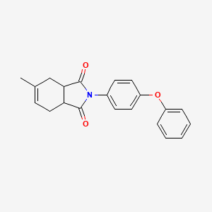 molecular formula C21H19NO3 B12489348 5-Methyl-2-(4-phenoxyphenyl)-3a,4,7,7a-tetrahydroisoindole-1,3-dione 
