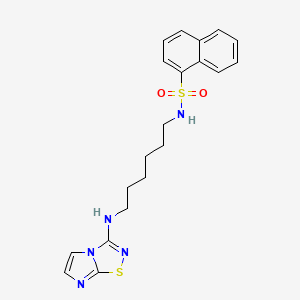 N-[6-(imidazo[1,2-d][1,2,4]thiadiazol-3-ylamino)hexyl]naphthalene-1-sulfonamide