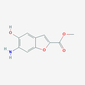 molecular formula C10H9NO4 B124895 Methyl 6-amino-5-hydroxybenzofuran-2-carboxylate CAS No. 155587-71-6
