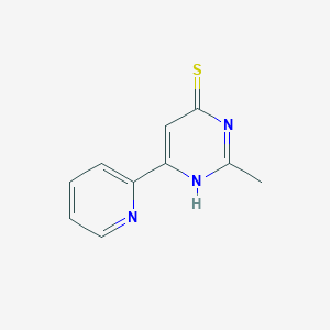molecular formula C10H9N3S B12489522 2-methyl-6-(pyridin-2-yl)pyrimidine-4(3H)-thione 
