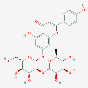 molecular formula C27H30O14 B12489573 5-hydroxy-2-(4-hydroxyphenyl)-4-oxo-4H-chromen-7-yl 2-O-(6-deoxy-alpha-L-mannopyranosyl)-beta-L-glucopyranoside 