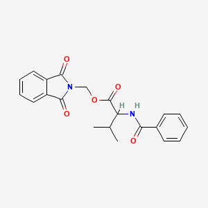 molecular formula C21H20N2O5 B12489675 (1,3-dioxo-1,3-dihydro-2H-isoindol-2-yl)methyl N-(phenylcarbonyl)valinate CAS No. 1008069-93-9