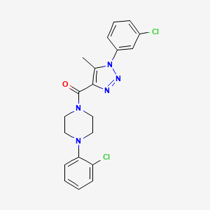molecular formula C20H19Cl2N5O B12489700 [1-(3-chlorophenyl)-5-methyl-1H-1,2,3-triazol-4-yl][4-(2-chlorophenyl)piperazin-1-yl]methanone 