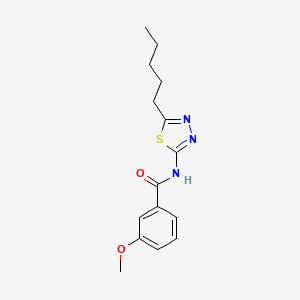 molecular formula C15H19N3O2S B12489749 3-methoxy-N-(5-pentyl-1,3,4-thiadiazol-2-yl)benzamide 