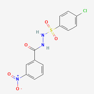 molecular formula C13H10ClN3O5S B12489773 N'-[(4-chlorophenyl)sulfonyl]-3-nitrobenzohydrazide 